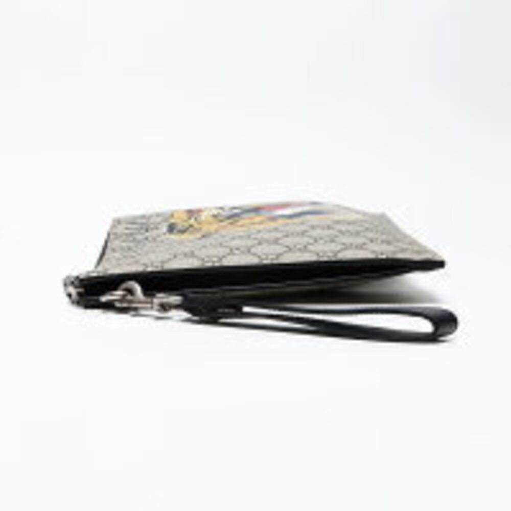 Gucci GG Supreme Tiger Clutch Bag Beige - Picture 4 of 11